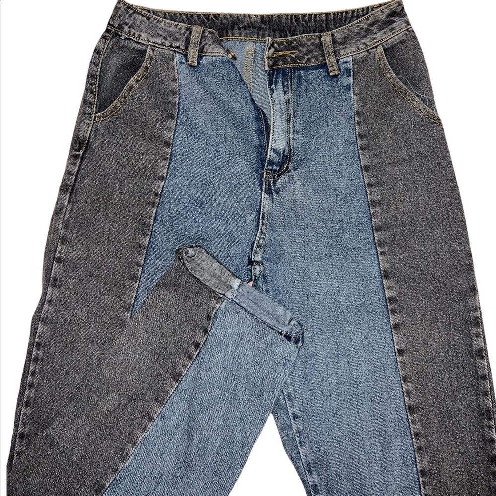 Color block jeans